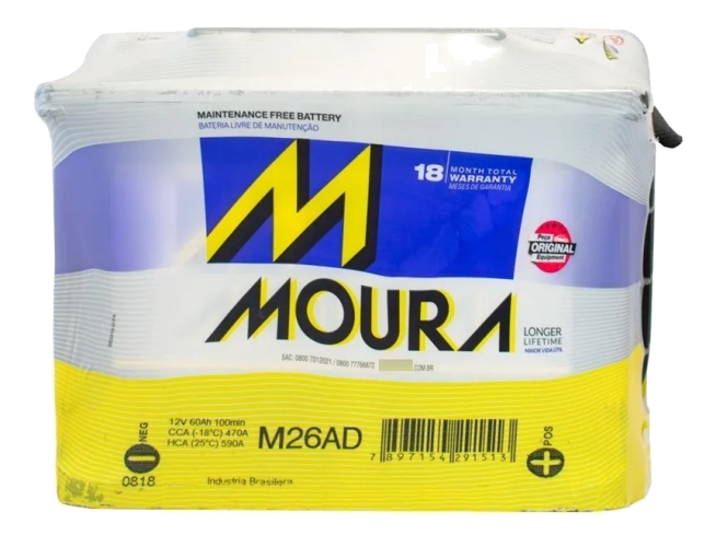 baterías Moura M26AD a domicilio para autos camionetas