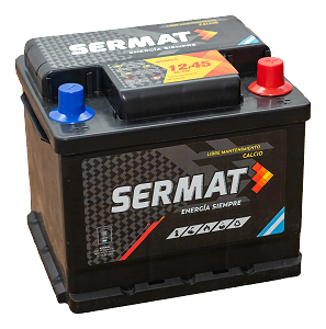 baterías SERMAT 12X45 a domicilio zona oeste para autos camionetas