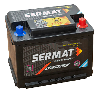 baterías SERMAT 12X70 a domicilio zona oeste para autos camionetas