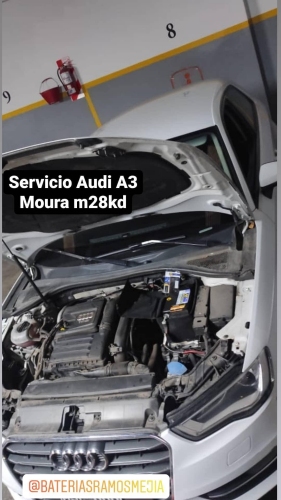baterias a domicilio Moura m28kd Audi A3 en cochera local